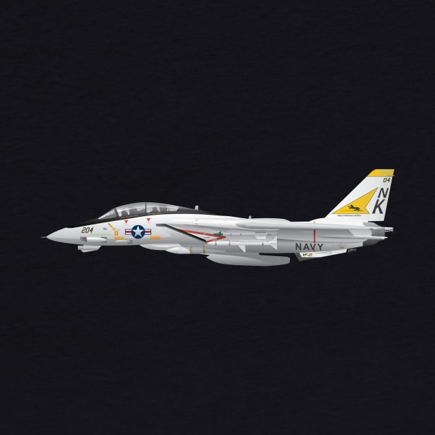 Fighter Squadron 21 (VF-21) Freelancers F-14 Tomcat Illustration by hobrath